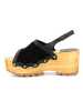 Kickers Leder-Sandaletten "Kick Wedge Wood" in Schwarz