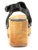 Kickers Leder-Sandaletten "Kick Wedge Wood" in Schwarz