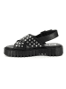 Kickers Leder-Sandalen "Kick Fact" in Schwarz