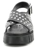 Kickers Leder-Sandalen "Kick Fact" in Schwarz
