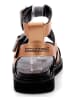 Kickers Leren sandalen "Neosunny" zwart/goudkleurig