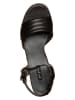 Paul Green Leder-Sandalen in Schwarz