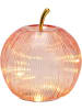 G. Wurm LED-Dekoobjekt "Apfel" in Rosa - (H)17 x Ø 16 cm