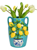 G. Wurm Vase "Zitronen" in Türkis/ Gelb - (H)26 x Ø 20 cm