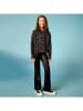 COOL CLUB Kunstleren uitlopende broek zwart
