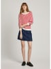 Pepe Jeans Pullover "Poppy" in Rot/ Weiß