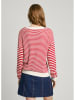 Pepe Jeans Pullover "Poppy" in Rot/ Weiß