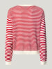 Pepe Jeans Pullover "Poppy" in Rot/ Weiß