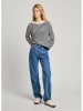 Pepe Jeans Pullover "Poppy" in Dunkelblau/ Weiß
