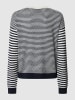 Pepe Jeans Pullover "Poppy" in Dunkelblau/ Weiß