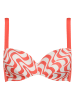Lisca Bikini-Oberteil in Weiß/ Koralle
