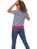 WITT WEIDEN Poloshirt in Dunkelblau/ Weiß/ Pink