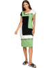 WITT WEIDEN Kleid in Schwarz/ Grün/ Weiß