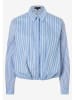 More & More Blouse lichtblauw/wit
