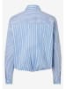 More & More Blouse lichtblauw/wit