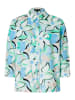 More & More Blouse groen/lichtblauw/wit