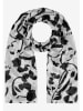 More & More Sjaal wit/zwart - (L)180 x (B)70 cm