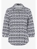 More & More Blouse donkerblauw/wit/lichtblauw