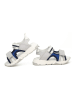 Bartek Leder-Sandalen in Grau/ Blau