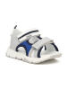 Bartek Leder-Sandalen in Grau/ Blau