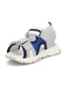 Bartek Leder-Sandalen in Grau/ Blau