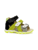 Bartek Leren enkelsandalen groen/zwart