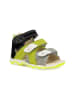 Bartek Leren enkelsandalen groen/zwart