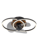 Globo lighting Ledplafondventilator "Karen" zwart - (B)42 x (H)14,4 x (D)28 cm