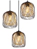 Globo lighting Hanglamp "Dichti" zwart/goudkleurig - (H)150 x Ø 39,4 cm
