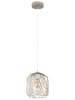 Globo lighting Hängeleuchte "Dichti" in Weiß/ Beige - (H)150 x Ø 18 cm