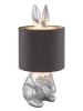 Globo lighting Tischleuchte "Rabbit" in Silber/ Schwarz - (H)41 x Ø 18 cm