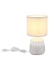 Globo lighting Lampa stołowa "Rela" w kolorze jasnoszarym - wys. 31,5 x Ø 17,5 cm