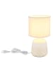 Globo lighting Tischleuchte "Rela" in Creme - (H)31,5 x Ø 17,5 cm
