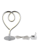 Globo lighting LED-Tischleuchte "Amore" in Silber - (B)16 x (H)23,5 x (T)10 cm