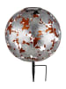 Globo lighting Solarna lampa LED w kolorze srebrno-złotym na trzonku - wys. 37 x Ø 27 cm