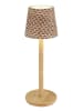 Globo lighting Lampa stołowa LED "Rids" w kolorze beżowym - wys. 33 x Ø 11 cm