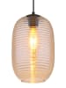 Globo lighting Hängeleuchte "Jefrey" in Schwarz/ Beige - (H)120 x Ø 20 cm