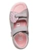 PEPINO Leder-Sandalen "Sylvie" in Grau/ Rosa