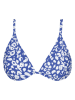 Barts Bikini-Oberteil "Des Wire Triangle" in Blau/ Weiß