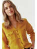 TATUUM Linnen blouse mosterdgeel