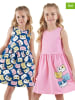 Denokids 2-delige set: jurken lichtroze/meerkleurig