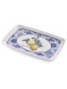Hermia Serveerplateau wit/blauw/geel - (L)34 x (B)25 cm