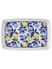 Hermia Serveerplateau wit/blauw/geel - (L)34 x (B)25 cm