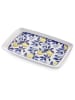 Hermia Serveerplateau wit/blauw/geel - (L)34 x (B)25 cm