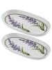 Hermia 2er-Set: Servierplatten in Weiß/ Lila/ Grün - (L)29 x (B)17 cm