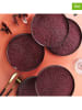 Hermia 6er-Set: Dessertteller in Schwarz/ Rot - Ø 21 cm