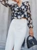 Milan Kiss Bluse in Schwarz/ Creme