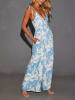 Milan Kiss Jumpsuit in Hellblau/ Weiß