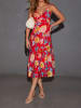 Milan Kiss Kleid in Rot/Bunt