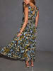 Milan Kiss Jurk groen/blauw/meerkleurig